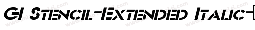 GI Stencil-Extended Italic字体转换
